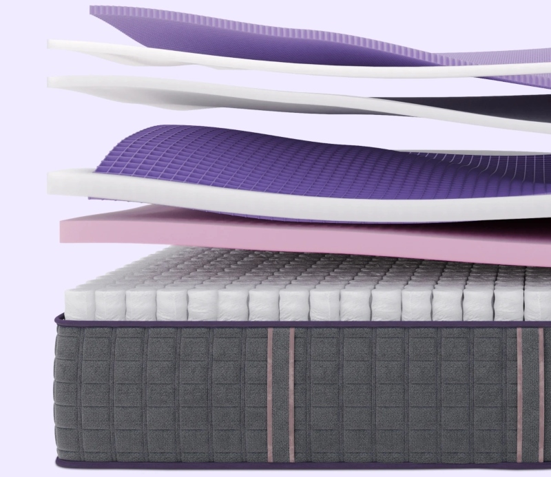 purple rejuvenate mattress layers