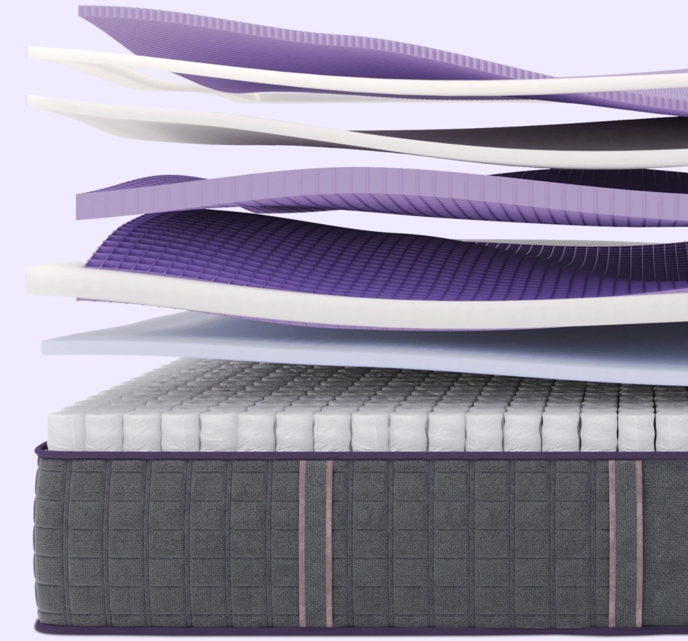 purple rejuvenatepremier mattress layers